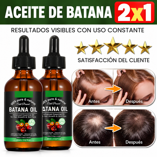 ACEITE DE BATANA PROMOCIÓN 2X1  – Reparación profunda, crecimiento fortalecido y brillo natural para todo tipo de cabello