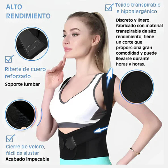 FlexBack Corrector de Postura Unisex Premium (Pedir una talla + de la que usas normalmente)