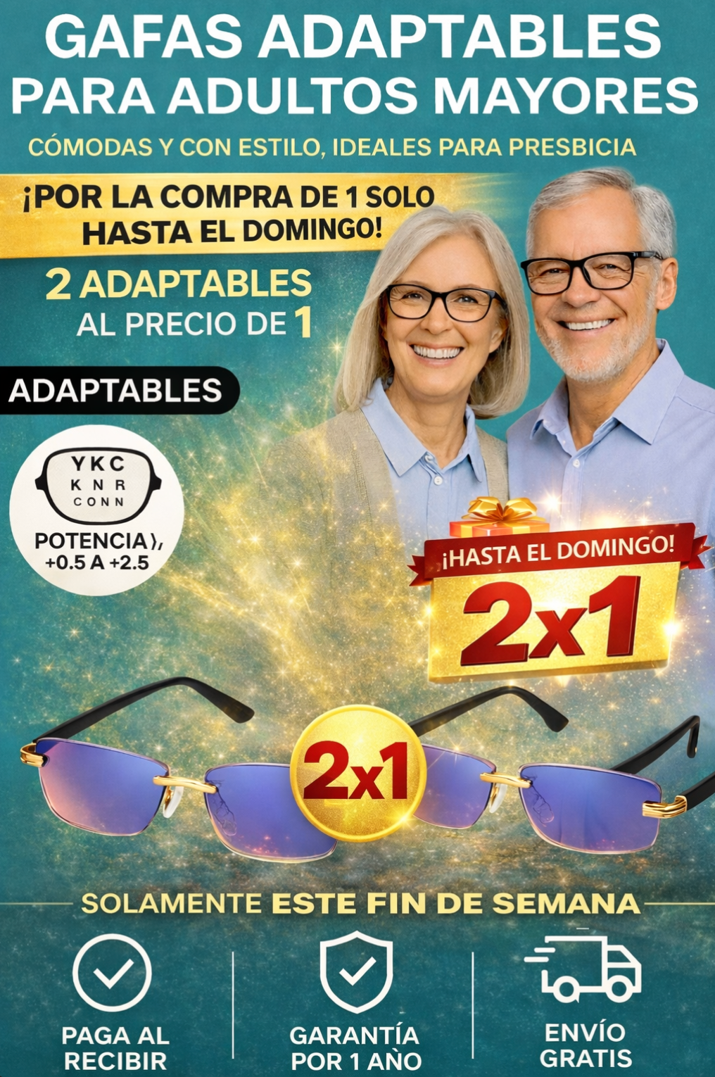 LENTES MULTIFOCALES 2 X 1 Las innovadoras gafas de vista de última generación con autoregulación de la graduación