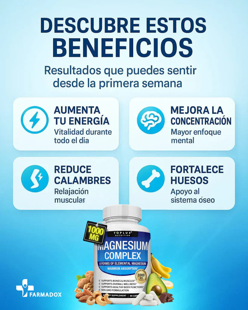 Magnesium Complex Energía, Sueño y Bienestar en SOLO DÍAS! 💙