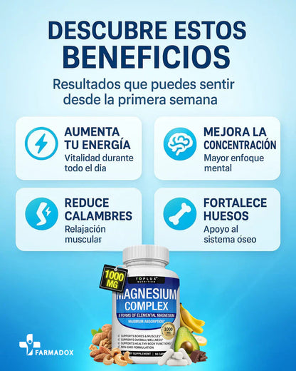 Magnesium Complex Energía, Sueño y Bienestar en SOLO DÍAS! 💙